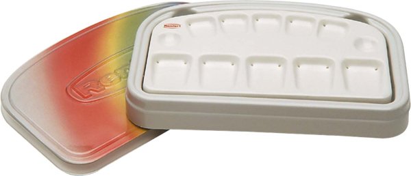 Rainbow-Anmischplatte inklusive Deckel und Kunststoffschale, 183 x 105 mm