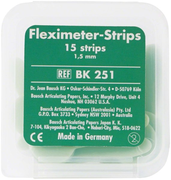 Fleximeter-Strips 15 Stück, 1,5 mm, grün