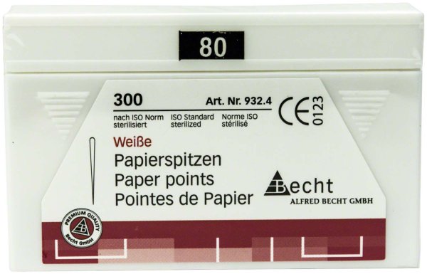 Papierspitzen weiß 300 Stück ISO 080