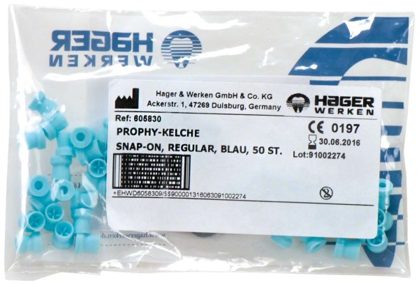 Prophy-Cup® 50 Stück blau regular, snap on