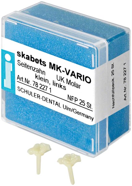 skabets MK-VARIO **Nachfüllpackung** 25 Stück Unterkiefer Molar klein links