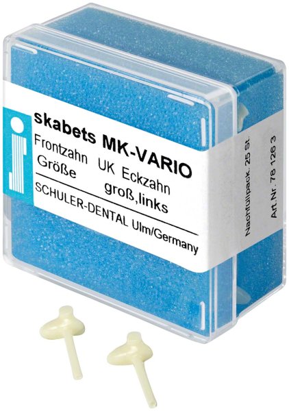 skabets MK-VARIO **Nachfüllpackung** 25 Stück Unterkiefer Eckzahn groß links