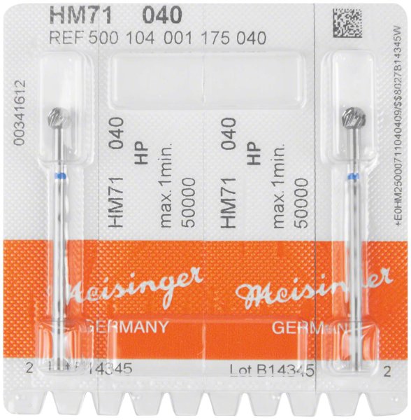 HM-Bohrer 71 2 Stück HP, Figur 001, ISO 040