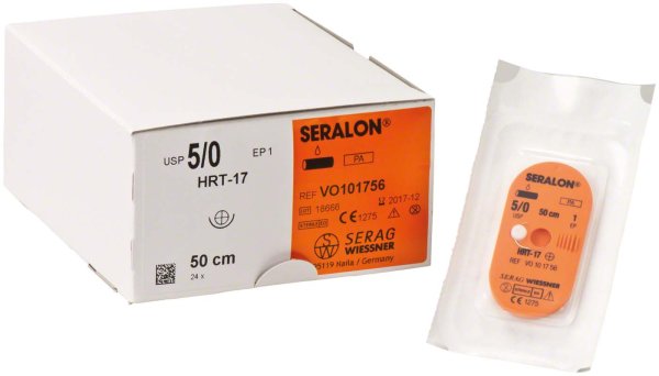 SERALON® 24 Nadeln blau, 0,5 m, HRT-17, Stärke 5/0