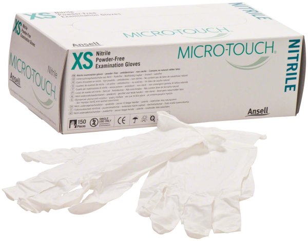 MICRO-TOUCH® Nitrile 150 Stück puderfrei, weiß, XS