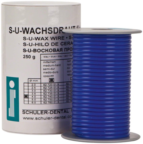 S-U-WACHSDRAHT 250 g blau, Ø 4 mm, mittel hart