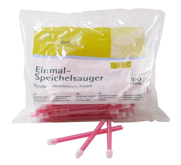 smart Speichelsauger 100 Stück pink