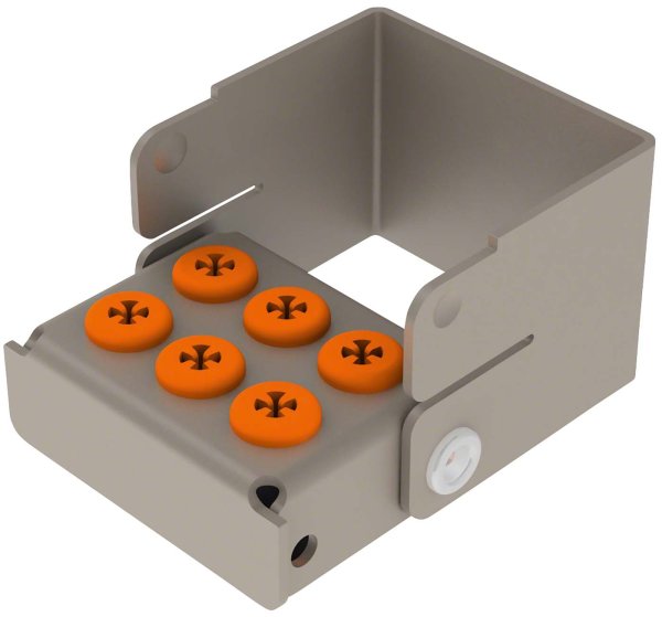 PLUG IN für 6 Instrumente (2 Reihen a 3 Löcher) orange, 3,5 x 2,5 x 3 cm