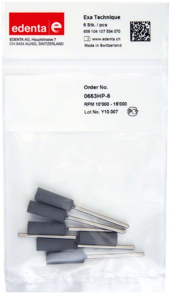 Exa Technique 6 Stück grau mittel, HP, Figur 107, 20 mm, ISO 070
