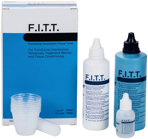 F.I.T.T.™ 100 g Pulver, 100 ml Flüssigkeit, 15 ml Separierflüssigkeit, Zubehör