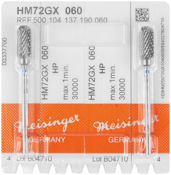 HM-Fräser GX 2 Stück kreuzverzahnt, blau standard, HP, Figur 137, 13,7 mm, ISO 060