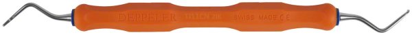 DEPPELER Titan-Implantatküretten Figur 11, CN Griff, orange