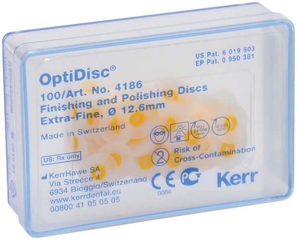 OptiDisc® **Nachfüllpackung** 100 Stück unmontiert, gelb extra fein, Ø 12,6 mm