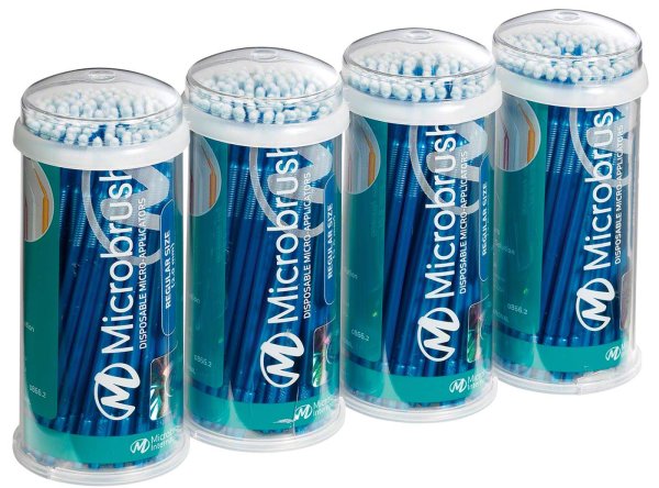 Microbrush® Applikatoren Tube Serie 400 Stück blau, regulär 2 mm