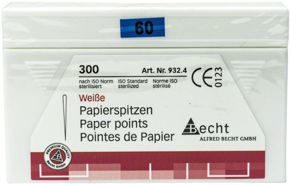 Papierspitzen weiß 300 Stück ISO 060