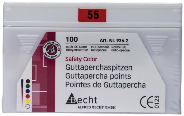 Guttaperchaspitzen Safety Color 100 Stück ISO 055
