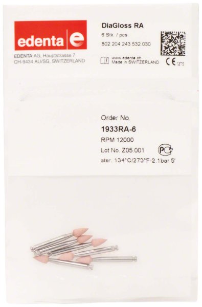 DiaGloss 6 Stück rosa, RA, Figur 243, 6 mm, ISO 030