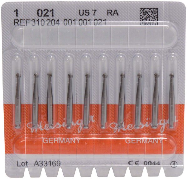 Stahlbohrer 1 10 Stück RA, Figur 001, ISO 021