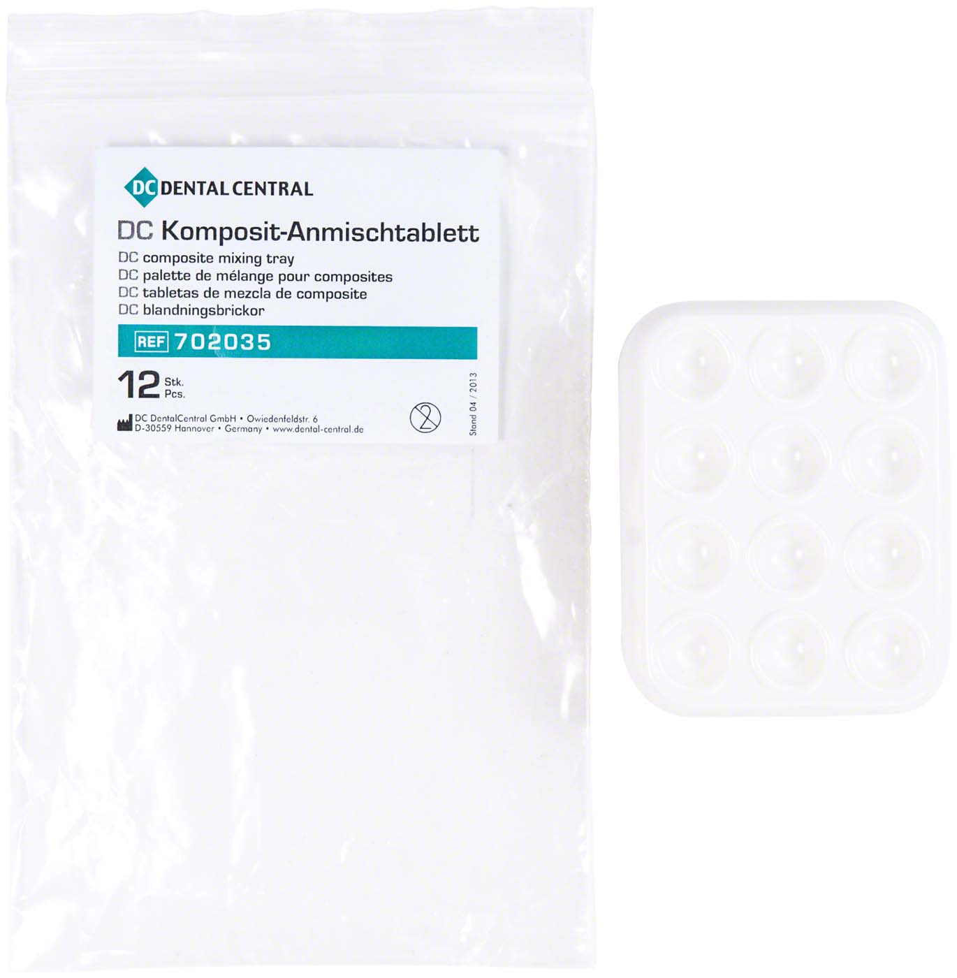 DC KompositAnmischtablett 12 Stück Anmischblöcke, tablett und