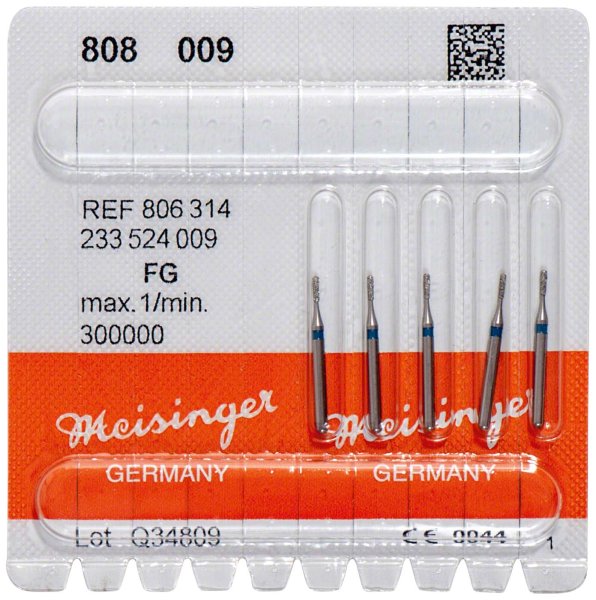 Diamanten 808 5 Stück blau mittel, FG, Figur 233 Birne, 2,7 mm, ISO 009