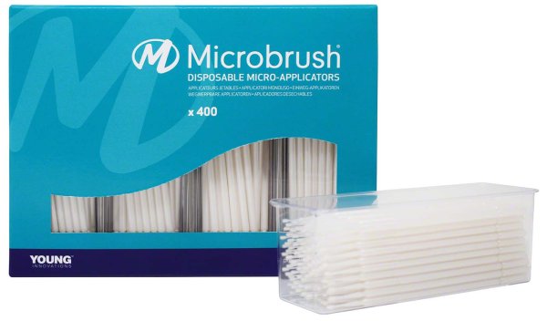 Microbrush® Applikatoren Plus Serie 400 Stück weiß, superfein 1 mm