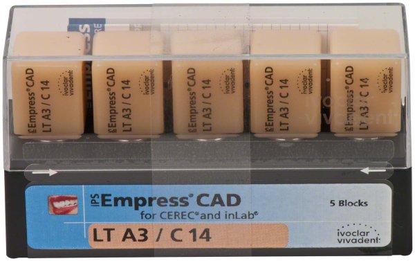 IPS Empress® CAD A-D for CEREC 5 Stück Gr. C14, A3 LT