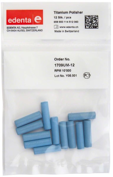 Titan Polierer 12 Stück unmontiert, blau, Figur 114, 22 mm, ISO 060