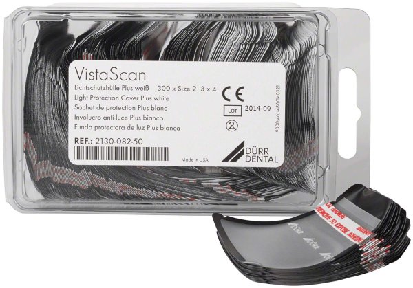 VistaScan Lichtschutzhüllen Plus 300 Stück weiß, Size 2 (3 x 4 cm)