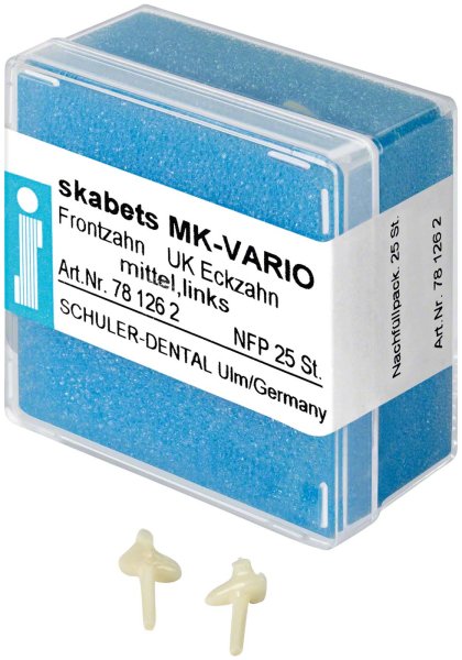 skabets MK-VARIO **Nachfüllpackung** 25 Stück Unterkiefer Eckzahn mittel links