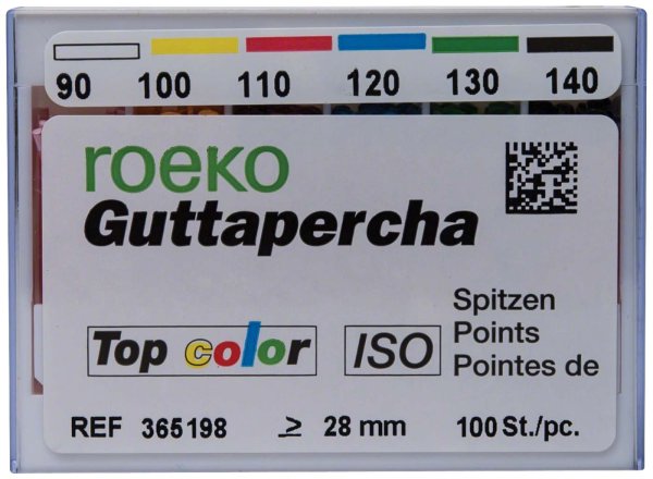 roeko Guttapercha Spitzen Top color 100 Stück ISO 090-140