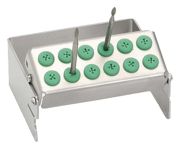PLUG IN für 12 Instrumente (2 Reihen a 6 Löcher) grün, 6,3 x 2,5 x 5 cm