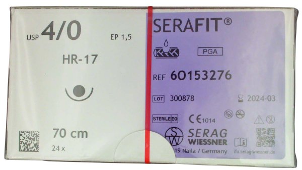 SERAFIT® 24 Stück violett, 70 cm, HR-17, Stärke 4/0