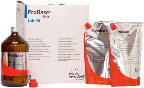 ProBase® Hot **Lab Kit** 5 x 500 g Pulver clear, 1 Liter Monomer, Zubehör