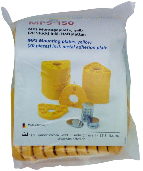Artikulator Montageplatten 20 Stück gelb, MPS