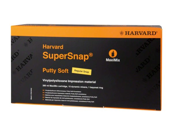 Harvard SuperSnap® 380 ml Kartusche Putty Soft schwarz, 10 Mischkanülen, 1 Bajonettring