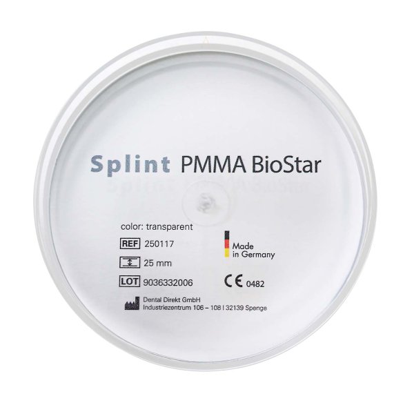 Splint PMMA BioStar H 25 mm, transparent