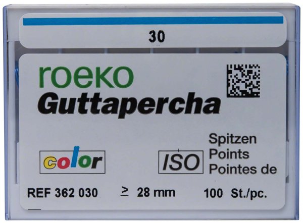 Guttapercha ISO color 100 Stück ISO 030