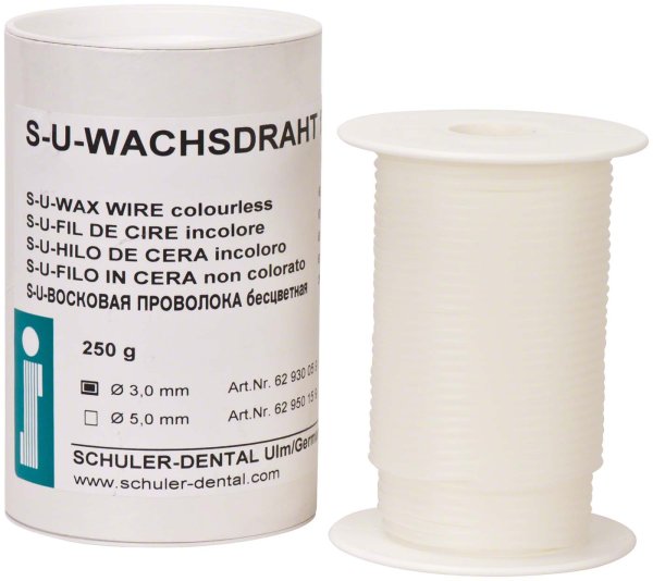 S-U-WACHSDRAHT extra weich 250 g farblos, Ø 3 mm, extra weich