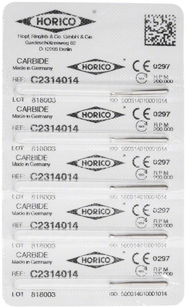 HM-Bohrer C2 5 Stück FG, Figur 001, ISO 014