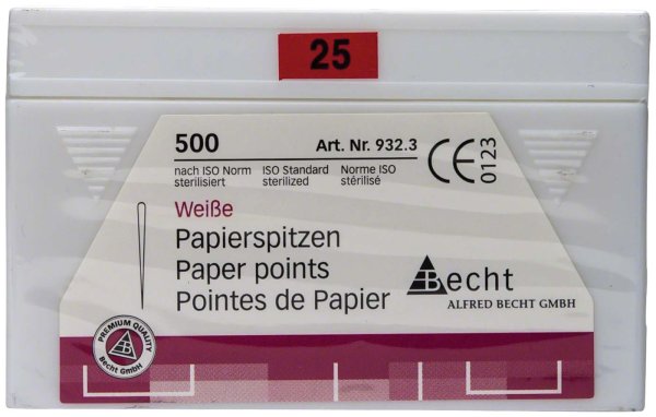 Papierspitzen weiß 500 Stück ISO 025