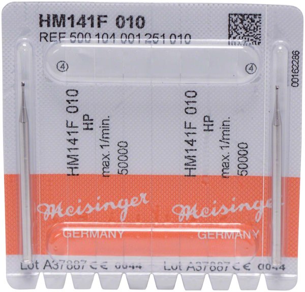 Chirurgie Fräser HM 141 2 Stück rot fein, HP, Figur 001, ISO 010