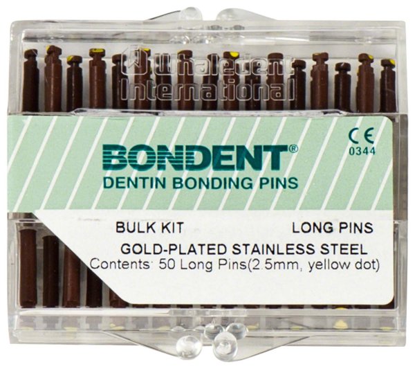 BONDENT® Pins **Bulkpackung** 50 Pins gelber Punkt