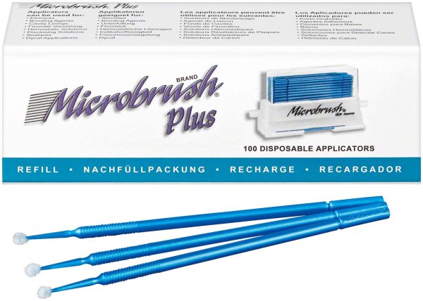 Microbrush® Applikatoren Plus Serie 100 Stück blau, regulär 2 mm