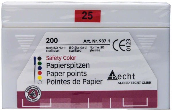 Papierspitzen Safety Color 200 Stück ISO 025