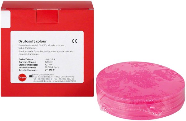 Drufosoft® colour 10 Stück pink, Ø 120 mm, Stärke 3 mm