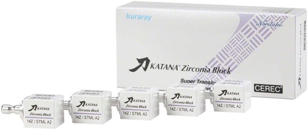 KATANA™ Zirconia Block 5 Stück Größe 14Z, NW