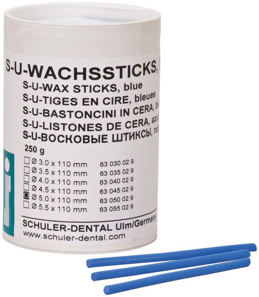 S-U-WACHSSTICKS 250 g blau, Ø 5 mm