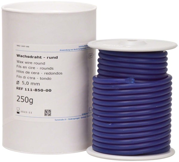 Wachsdraht 250 g blau, rund, Ø 2 mm, Soft