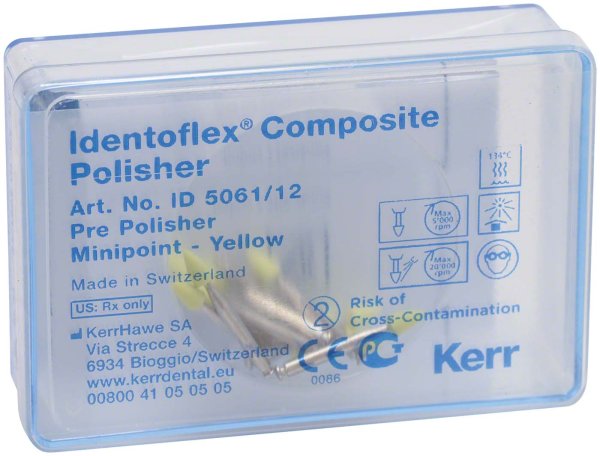 Identoflex™ Composite 12 Stück gelb, RA, Figur Minipoint, 5,8 mm, Ø 3,5 mm