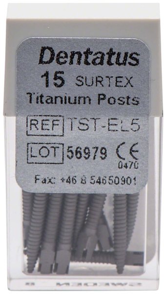 Classic Surtex Titan Wurzelstifte 15 Stück 14,2 mm, Ø 1,65 mm, Größe 5